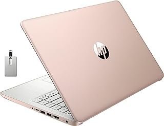 HP Stream Laptop BrightView HD de 14 polegadas, processador Intel Celeron N4120, 16 GB de RAM, SSD de 64 GB, gráficos Intel HD, webcam 720p, ouro rosa, Win 11, cartão USB Hotface de 32 GB, 1 ano de