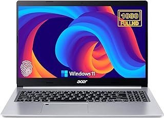 Acer Laptop Aspire 5 Slim 2023, tela Full HD de 15,6 polegadas, 20 GB de RAM, armazenamento SSD de 1 TB, processador AMD Ryzen 4 núcleos, teclado retroiluminado, login de impressão digital, HDMI, porta Ethernet, Tipo-C, Windows 11 S
