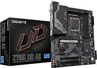 GIGABYTE Z790 UD AX (LGA 1700/ Intel/ Z790/ ATX/DDR5/ Triple M.2/ PCIe 5.0/ USB 3.2 Gen2X2 Type-C/Intel Wi-Fi 6E/ 2.5GbE LAN/PCIe EZ-Latch/Multi-Key/Motherboard)