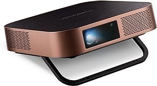 ViewSonic Projetor de LED inteligente portátil de alto brilho M2W para entretenimento familiar e doméstico com Wi-Fi, Bluetooth e áudio Harman Kardon