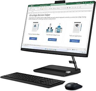 Lenovo IdeaCentre AIO 3 – (2023) – Computador desktop tudo em um – FHD de 23,8 polegadas – Câmera embutida HD 720p – Windows 11-16GB de memória – Armazenamento de 512 GB – AMD Ryzen 5 7540U – Mouse e