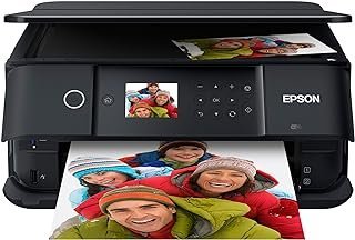 Epson Impressora fotográfica colorida sem fio Expression Premium XP-6100 com scanner e copiadora, preta, média