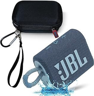 JBL Pacote de alto-falante Bluetooth GO 3 à prova d’água ultra portátil com capa rígida Megen (azul)