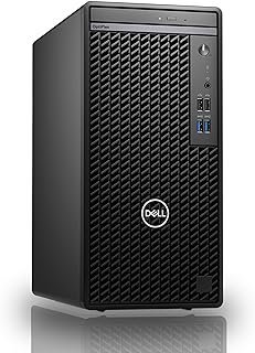 Dell OptiPlex 3000 Tower Business Desktop, processador Intel Core i5-12500, 32GB RAM, SSD PCIe 1TB + 1TB HDD, GT 1030, DVDRW, Ethernet, adaptador WiFi, KB e mouse, Windows 11 Pro, preto