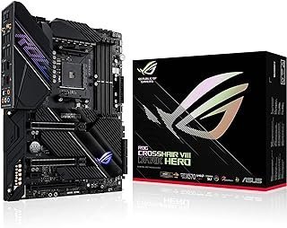 ASUS Placa mãe ROG Crosshair VIII Dark Hero AMD AM4 X570S Zen 3 Ryzen 5000 e 3ª geração Ryzen ATX Gaming (PCIe 4.0, 14+2 Ti Power Stages, PCH Heatsink 6, Wi-Fi 6, LAN de 2,5 Gbps,