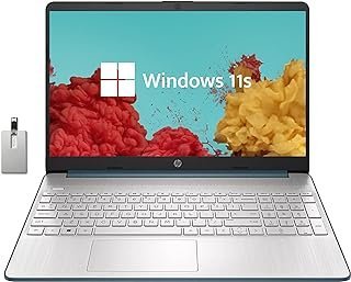 HP Laptop estudantil HD de 15,6 polegadas, Intel Pentium Silver N5030, 32 GB de RAM, SSD PCIe de 2 TB, gráficos Intel UHD, webcam HD, teclado numérico, Wi-Fi 5, Bluetooth, Windows 11, azul, cartão USB
