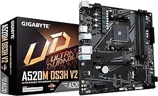 Placa Mãe Gigabyte para AMD AM4 A520M DS3H V2 4xDDR4 mATX (rev. 1.0)