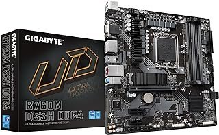 GIGABYTE B760M DS3H DDR4 (LGA 1700/ Intel/ B760/ M-ATX/ DDR4/ Dual M.2/ PCIe 4.0/ USB 3.2 Gen 2 Tipo-C/ 2.5GbE LAN/Q-Flash Plus/PCIe EZ-Latch/Placa mãe para jogos)