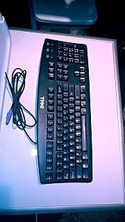 Dell Teclado padrão ergonômico PS/2 de 104 teclas com suportes para computador desktop Dell – Preto – RT7D20 R31456 AQ6-7D20 TH04N4543717137 04N454