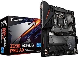 GIGABYTE Z590 AORUS PRO AX (LGA 1200/Intel Z590/ATX/3x M.2/PCIe 4.0/USB 3.2 Gen2X2 Tipo-C/Intel WiFi 6/2.5GbE LAN/placa-mãe para jogos)
