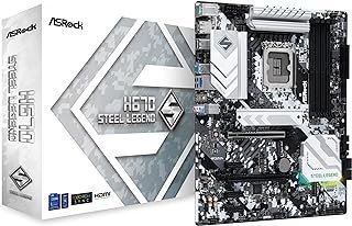ASRock Placa-mãe H670 Steel Legend Intel H670 Series CPU (LGA1700) Compatível com H670 ATX Placa-mãe