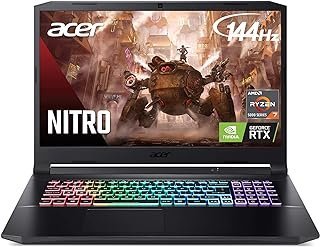 Acer Nitro 5 AN517-41-R0RZ Laptop para jogos, AMD Ryzen 7 5800H (8-Core) | GPU para laptop NVIDIA GeForce RTX 3060 | Tela IPS FHD 144 Hz | DDR4 16 GB | SSD NVMe 1TB | WiFi 6 | Teclado retroiluminado RGB