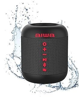 AIWA Alto-falante Bluetooth Exos Go sem fio à prova d’água com 6 horas de tempo de reprodução, som omnidirecional, emparelhamento sem fio verdadeiro, alto-falante Bluetooth portátil para atividades ao