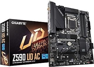 GIGABYTE Z590 UD AC (LGA 1200/ Intel Z590/ ATX/Triple M.2/ PCIe 4.0/ USB 3.2 Gen 2/ Intel Wireless-AC/ 2.5GbE LAN/Motherboard)