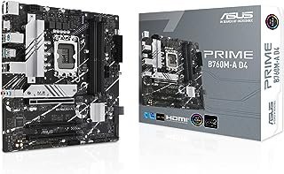 ASUS Placa-mãe Prime B760M-A, LGA 1700, 13ª e 12ª geração mATX, PCIe 4.0, 2 compartimentos M.2, LAN de 2,5 GB, DisplayPort, HDMI duplo, USB traseiro 3.2 geração 2 – Preto
