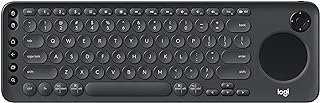 Logitech K600 TV – Teclado de TV com Touchpad integrado e D-Pad compatível com Smart TV – Grafite Preto