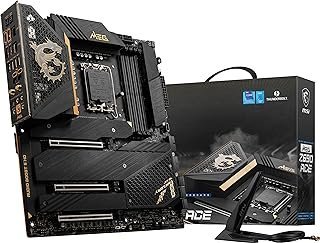 MSI Placa-mãe para jogos MEG Z690 ACE (E-ATX, Intel Core de 12ª geração, soquete LGA 1700, DDR5, Thunderbolt 4, PCIe 5, Dual 2.5G LAN, compartimentos M.2, Wi-Fi 6E)