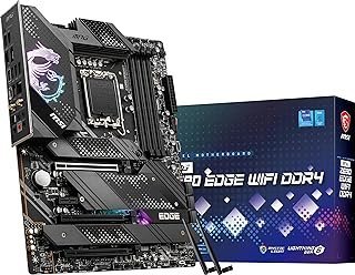 MSI Placa-mãe MPG Z690 Edge WiFi DDR4 Gaming (ATX, Intel Core de 12ª geração, soquete LGA 1700, DDR4, PCIe 4, CFX, M.2 Slots, Wi-Fi 6)