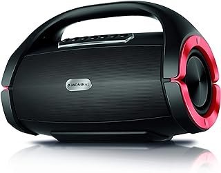 Caixa de Som Mondial, Monster Sound, Bluetooth, Bivolt, Preto/Vermelho, 150W – SK-06