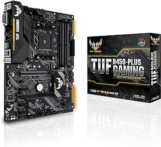 ASUS Placa mãe para jogos TUF B450-Plus (ATX) AMD Ryzen 2 AM4 DDR4 HDMI DVI M.2, 90MB0YM0-M0EAY0