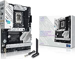 ASUS ROG Strix B760-A Gaming WiFi D4 Intel B760 (13ª e 12ª geração) LGA1700 placa branca ATX, 12+1 estágios de energia, DDR4, PCIe 5.0, três M.2slots, WiFi 6E, USB 3.2 Gen 2×2 Type-C® e Aura Sync RGB