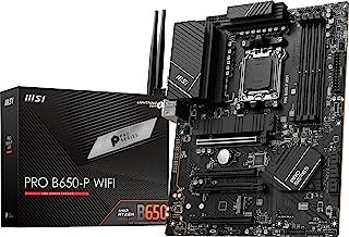 MSI Placa-mãe PRO B650-P WiFi ProSeries (AMD AM5, ATX, DDR5, PCIe 4.0, M.2, SATA 6Gb/s, USB 3.2 Gen 2, HDMI/DP, Wi-Fi 6E, AMD Ryzen 7000 Series)