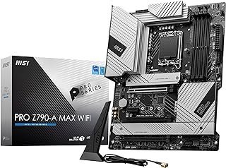 MSI Placa-mãe PRO Z790-A MAX WiFi ProSeries (suporta processadores Intel de 12ª/13ª geração, LGA 1700, DDR5, PCIe 5.0, M.2, LAN de 2,5 Gbps, USB 3.2 Gen2, Wi-Fi 7, ATX)