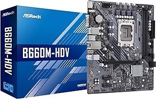 ASRock Placa mãe B660M MicroATX B660M-HDV Intel B660 Series CPU (LGA1700) Compatível