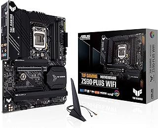ASUS Placa mãe para jogos TUF Gaming Z590-Plus WiFi 6 LGA 1200 (Intel 11th/10th Gen) ATX (PCIe 4.0, SSD 3xM.2/NVMe 14+2 Power Stages, Painel frontal USB 3.2 Tipo-C, LAN 2,5Gb, Thunderbolt 4, Aura RGB)
