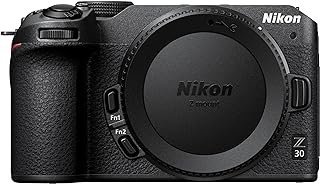 Nikon Corpo de câmera digital sem espelho Z 30 para criadores de conteúdo, vlogging, YouTube, streaming de vídeo e webcam com tela flip, vídeo 4K, tela sensível ao toque, microfone estéreo