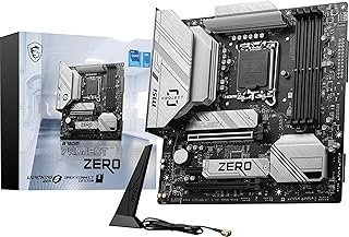 MSI Placa-mãe B760M Project Zero Gaming (suporta processadores Intel de 14ª/13ª/12ª geração, LGA 1700, DDR5, PCIe 5.0, M.2 Slots, LAN de 2,5 Gbps, USB 3.2 Gen2, Wi-Fi 6E, mATX)