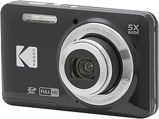 KODAK PIXPRO Câmera digital FZ55-BK 16MP Zoom Óptico 5X 28 mm Grande Angular 1080P Vídeo Full HD 2,7