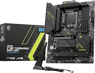 MSI Placa-mãe para jogos MAG Z790 Tomahawk MAX WiFi (suporta processadores Intel de 12ª/13ª geração, LGA 1700, DDR5, PCIe 5.0, M.2, LAN de 2,5 Gbps, USB 3.2 Gen2, Wi-Fi 7, ATX)
