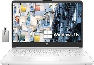 HP Notebook 2023 Premium Stream HD de 14 polegadas, CPU Intel Celeron N4120, 16 GB de RAM, 64 GB eMMC, Webcam, Intel UHD Graphics, 1 ano de escritório, Bluetooth, WiFi, HDMI, Windows 11s, branco, cartão USB Hotface de 32 GB