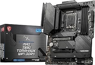 MSI MAG Z690 Tomahawk WiFi DDR4 Gaming placa-mãe (ATX, 12ª geração Intel Core, soquete LGA 1700, DDR4, PCIe 4, CFX, M.2 Slots, Wi-Fi 6)