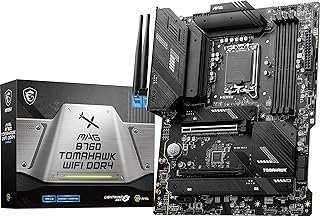 MSI Placa-mãe para jogos MAG B760 Tomahawk WiFi DDR4 (suporta processadores Intel de 12ª/13ª/14ª geração, LGA 1700, DDR4, PCIe 5.0, M.2, LAN de 2,5 Gbps, USB 3.2 Gen2, HDMI/DP, Wi-Fi 6E, Bluetooth
