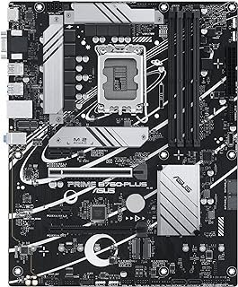 ASUS Placa mãe Prime B760-PLUS Intel® B760 (13ª e 12ª geração) LGA 1700 ATX com PCIe 5.0, DDR5, 3X PCIe 4.0 M.2 Slots, Realtek 2,5 GB Ethernet, DisplayPort, VGA, suporte HDMI, Aura Sync