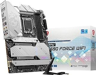 MSI Placa-mãe Z690 Force WiFi Gaming (ATX, Intel Core de 12ª geração, soquete LGA 1700, DDR5, PCIe 4, CFX, M.2 Slots, Wi-Fi 6E)
