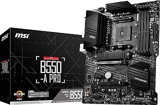 MSI Placa-mãe B550-A PRO ProSeries (AMD AM4, DDR4, PCIe 4.0, SATA 6Gb/s, M.2, USB 3.2 Gen 2, HDMI/DP, ATX)