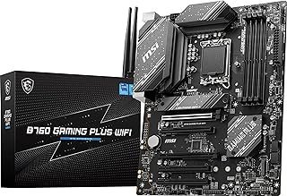 MSI B760 Gaming Plus WiFi Gaming Placa-mãe (suporta processadores Intel de 12ª/13ª geração, LGA 1700, DDR5, PCIe 4.0, M.2, LAN de 2,5 Gbps, USB 3.2 Gen2, Wi-Fi 6E, ATX)