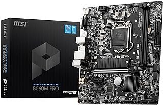 MSI Placa-mãe B560M PRO-E ProSeries (mATX, Intel Core de 11ª/10ª geração, soquete LGA 1200, DDR4, PCIe 4, slot M.2, USB 3.2, LAN Gbps)