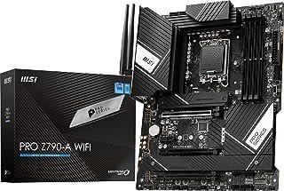 MSI Placa-mãe Pro Z790-A WiFi ProSeries (suporta processadores Intel de 12ª/13ª geração, LGA 1700, DDR5, PCIe 5.0, M.2, LAN de 2,5 Gbps, USB 3.2 Gen2, Wi-Fi 6E, ATX)