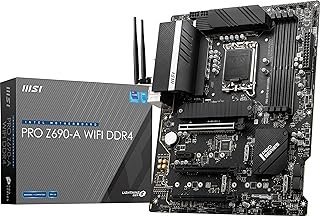 MSI Placa-mãe PRO Z690-A WiFi DDR4 ProSeries (ATX, Intel Core de 12ª geração, soquete LGA 1700, DDR4, PCIe 4, CFX, M.2 Slots, Wi-Fi 6E)